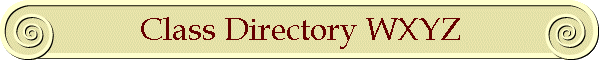 Class Directory WXYZ